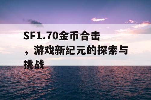 SF1.70金币合击，游戏新纪元的探索与挑战
