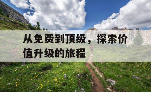 从免费到顶级，探索价值升级的旅程