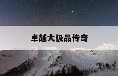 卓越大极品传奇