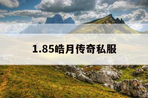 1.85皓月传奇私服