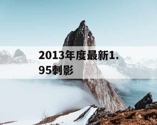 2013年度最新1.95刺影