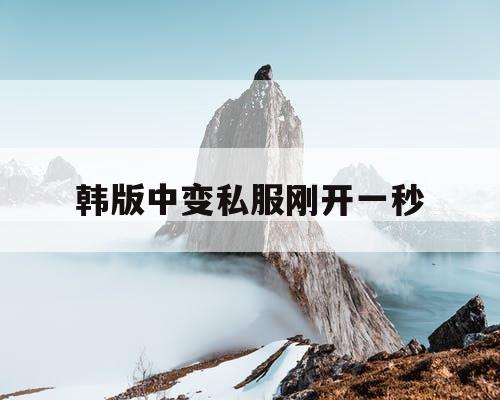 韩版中变私服刚开一秒