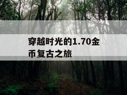 穿越时光的1.70金币复古之旅