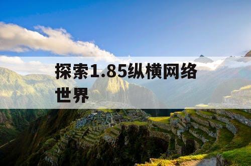 探索1.85纵横网络世界 探索1.85纵横网络世界