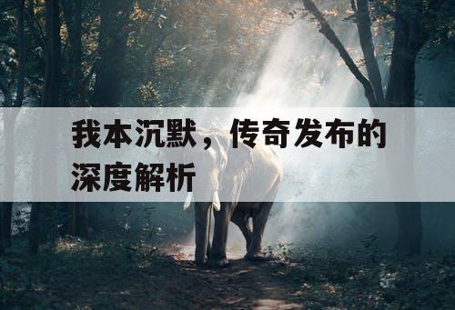 我本沉默，传奇发布的深度解析