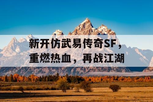 新开仿武易传奇SF，重燃热血，再战江湖