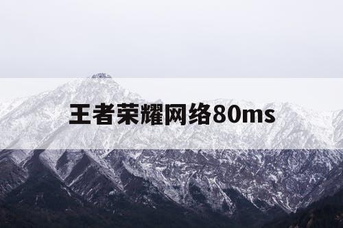 王者荣耀网络80ms 王者荣耀网络80ms