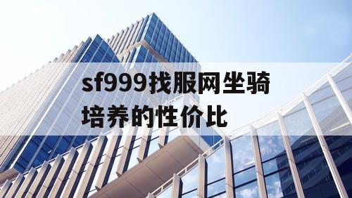 sf999找服网坐骑培养的性价比