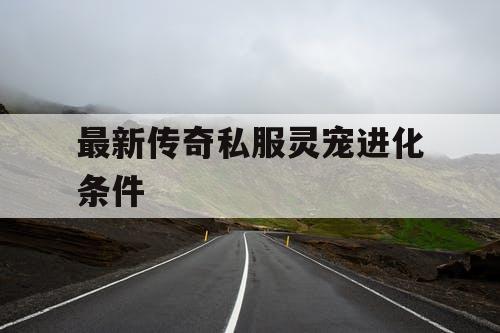 最新传奇私服灵宠进化条件