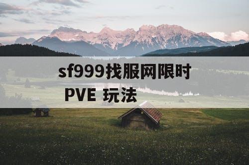 sf999找服网限时 PVE 玩法