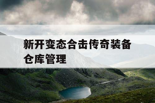 新开变态合击传奇装备仓库管理