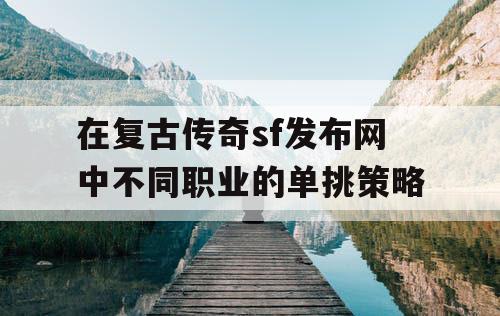在复古传奇sf发布网中不同职业的单挑策略