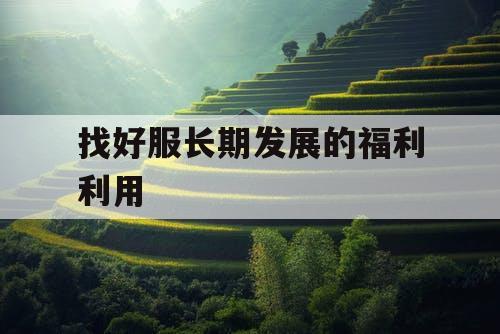 找好服长期发展的福利利用 找好服长期发展的福利利用