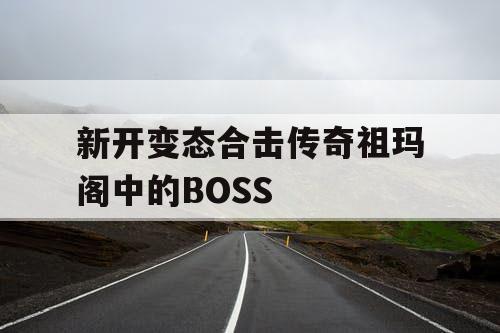 新开变态合击传奇祖玛阁中的BOSS