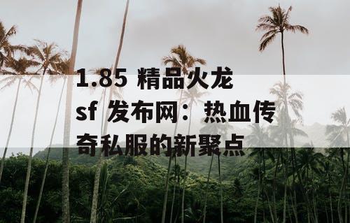 1.85 精品火龙 sf 发布网：热血传奇私服的新聚点