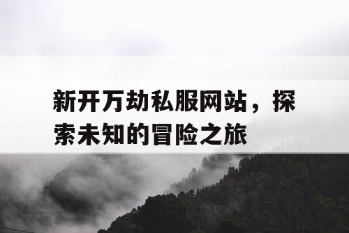 新开万劫私服网站，探索未知的冒险之旅