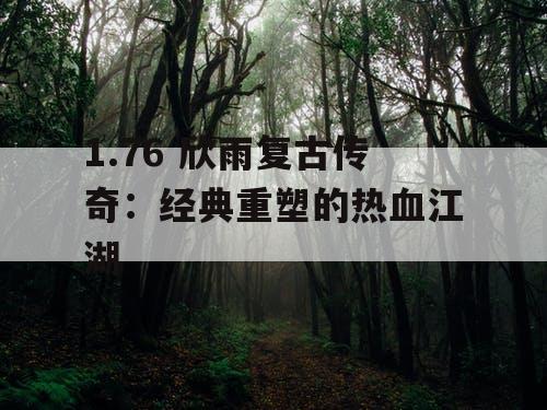1.76 欣雨复古传奇：经典重塑的热血江湖