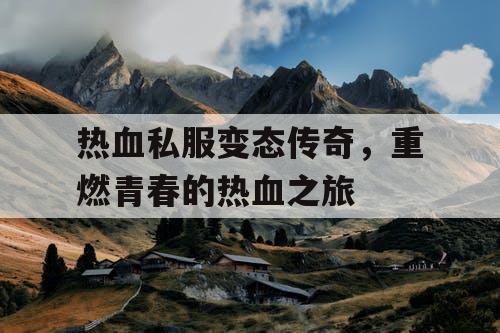 热血私服变态传奇，重燃青春的热血之旅