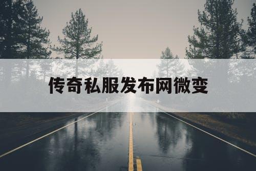 传奇私服发布网微变