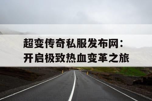 超变传奇私服发布网:开启极致热血变革之旅 超变传奇私服发布网:开启极致热血变革之旅