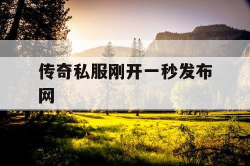 传奇私服刚开一秒发布网