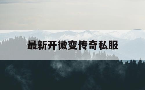 最新开微变传奇私服