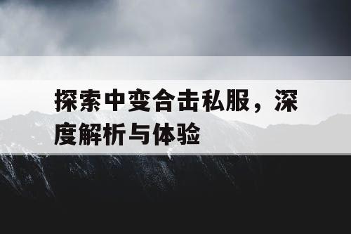探索中变合击私服，深度解析与体验