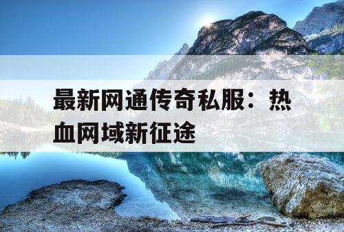 最新网通传奇私服：热血网域新征途