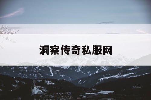 洞察传奇私服网