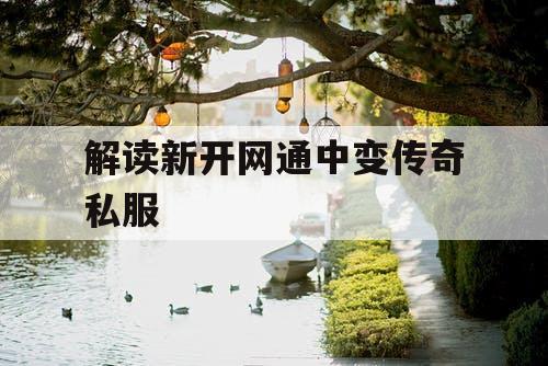 解读新开网通中变传奇私服