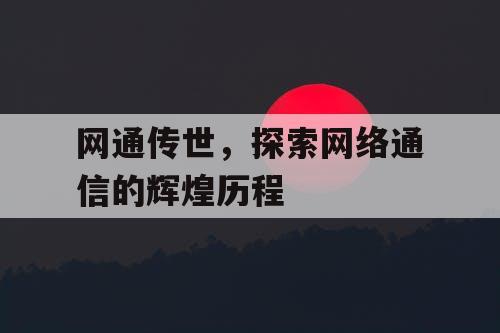 网通传世,探索网络通信的辉煌历程 网通传世,探索网络通信的辉煌历程