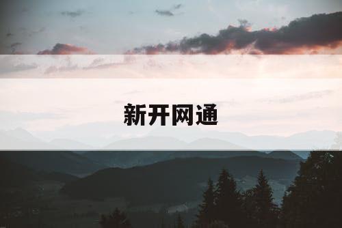 新开网通