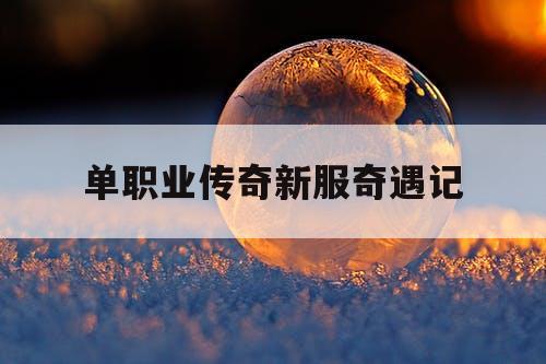 单职业传奇新服奇遇记