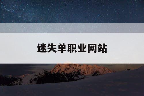 迷失单职业网站
