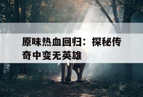 原味热血回归：探秘传奇中变无英雄