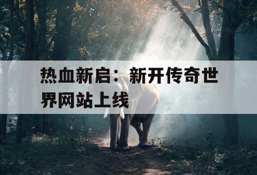 热血新启：新开传奇世界网站上线