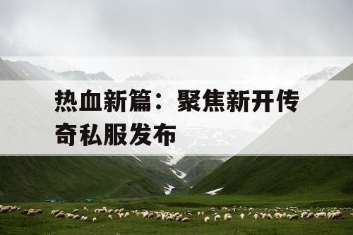 热血新篇：聚焦新开传奇私服发布