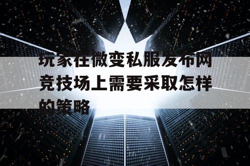 玩家在微变私服发布网竞技场上需要采取怎样的策略 玩家在微变私服发布网竞技场上需要采取怎样的策略