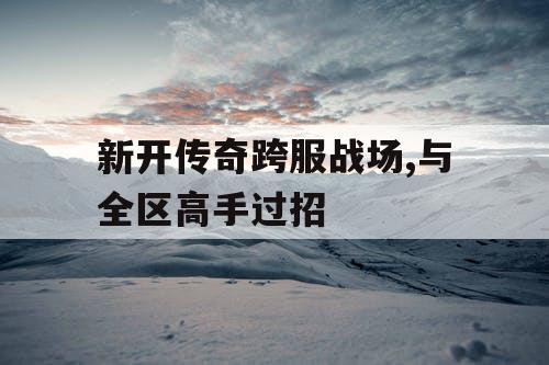 新开传奇跨服战场,与全区高手过招 新开传奇跨服战场,与全区高手过招