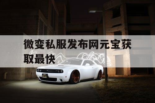 微变私服发布网元宝获取最快