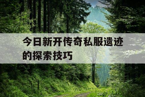 今日新开传奇私服遗迹的探索技巧