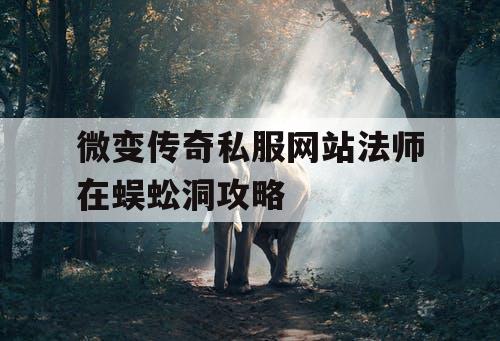 微变传奇私服网站法师在蜈蚣洞攻略