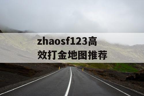 zhaosf123高效打金地图推荐