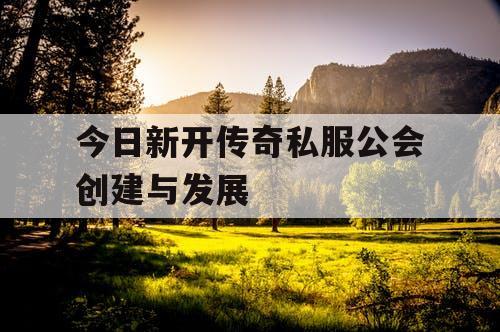 今日新开传奇私服公会创建与发展 今日新开传奇私服公会创建与发展