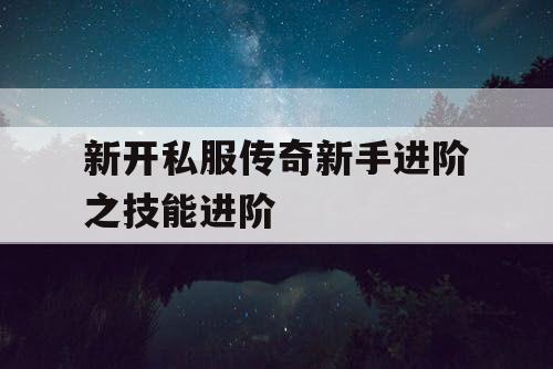新开私服传奇新手进阶之技能进阶