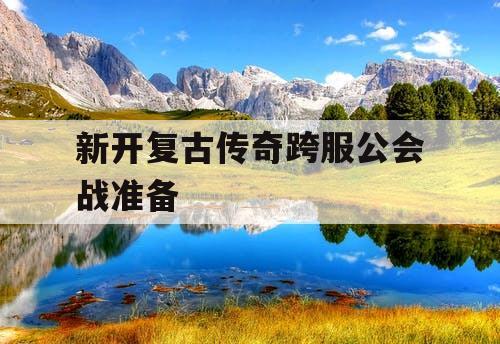 新开复古传奇跨服公会战准备