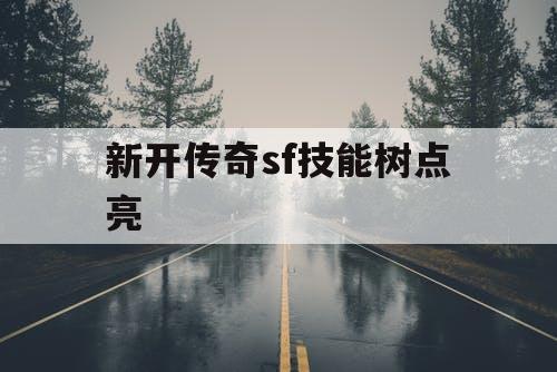 新开传奇sf技能树点亮