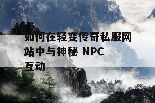 如何在轻变传奇私服网站中与神秘 NPC 互动