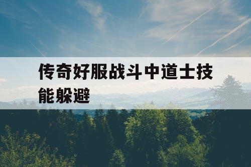 传奇好服战斗中道士技能躲避