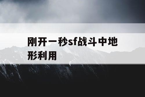 刚开一秒sf战斗中地形利用